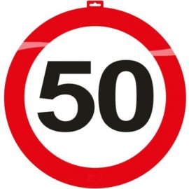Dekorace dopravní značka 50 let - průměr 48cm