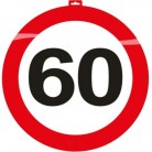 Dekorace dopravní značka 60 let - průměr 48cm