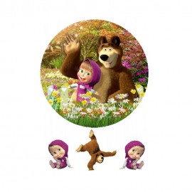 Jedlý obrázek Máša a Medvěd 20cm - Dekora