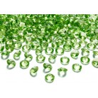Dekorační diamant světle zelený 100 ks 1,2 cm