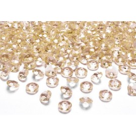 Dekorační diamant zlatý 100 ks 1,2 cm