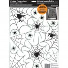 Halloweenská dekorace na okno pavouci s pavučinami 43 x 30 cm