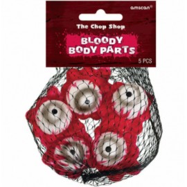 Vydloubnuté oči - Halloween dekorace 5ks