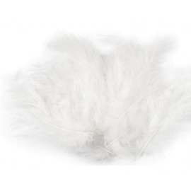 Pštrosí peří délka 9-16 cm č.9 bílá
