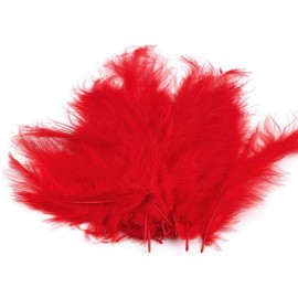 Pštrosí peří délka 9-16 cm č.5 červená