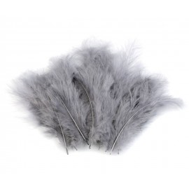 Pštrosí peří délka 9-16 cm č.27 šedá