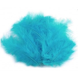 Pštrosí peří délka 9-16 cm č.13 tyrkysová