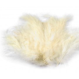 Pštrosí peří délka 9-16 cm č.14 vanilka