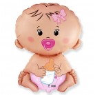 Foliový balonek holčička 61 cm - Nebalený