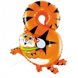 Balón foliový Tygr 35 cm 8 (NELZE PLNIT HELIEM)
