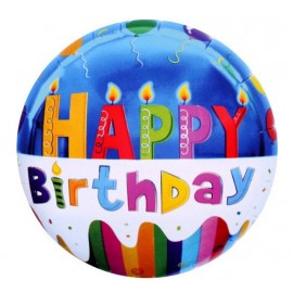 Nafukovací balónek velký Happy Birthday modrá azuro