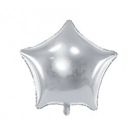Foliový balonek hvězda stříbrná