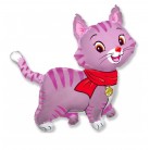 Foliový balónek kočka růžová