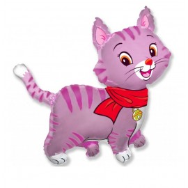 Foliový balónek kočka růžová