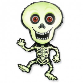 Balón foliový Skeleton Kostra kostlivec 82 cm Halloween černo-zelený