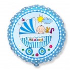 Foliový balonek s kočárkem- It is a boy! 45 cm