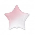 Balón fóliový hvězda ombré růžovobílá - 48 cm