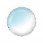 Balón fóliový kulatý ombré - modrobílý - 48 cm