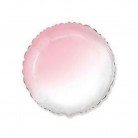 Balón fóliový kulatý ombré - růžovobílý - 48 cm