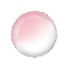 Balón fóliový kulatý ombré - růžovobílý - 48 cm