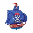 Foliový balónek pirátská loď modrá