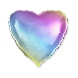 Foliový balonek srdce duhové