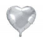 Foliový balonek srdce stříbrné