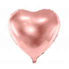 Foliový balonek srdce zlatorůžový