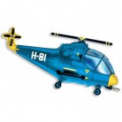 Foliový balónek vrtulník modrý