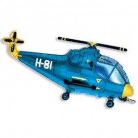 Foliový balónek vrtulník modrý