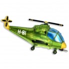 Foliový balónek vrtulník zelený