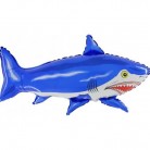 Foliový balónek žralok modrý