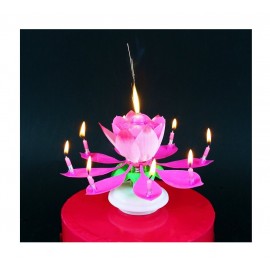 Fontána na dort tančící hrající růžová