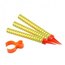 Fontána párty zlatá 12 cm s držákem na láhev, 3ks v sáčku