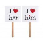 Fotorekvizity I love her / I love him, 2 ks