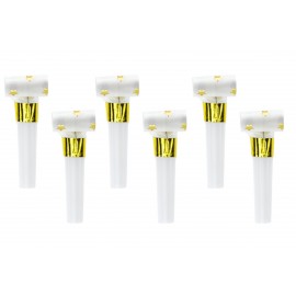 Párty Frkačky papírové bílé s hvězdičkami 6 ks