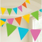 Vlaječková girlanda plastic barevná 10 m