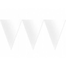 Vlaječková girlanda bílá 450 cm