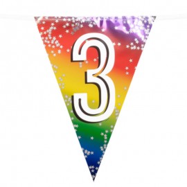 Fóliová girlanda '3' (6 m)