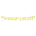 Papírová girlanda Hodně štěstí žlutá