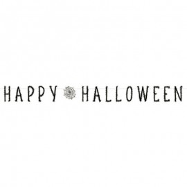 Party papírový nápis Happy Halloween - pavučiny 180 x 15 cm