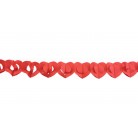 Girlanda 3 m červená srdíčka