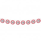 Girlanda narozeniny dopravní značka 18 let, 12m