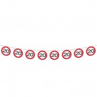 Girlanda narozeniny dopravní značka 20 let, 12m