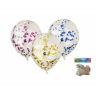 Balónek nafukovací 30cm - sada 5ks, s konfetami
