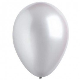 Metalický stříbrný balonek