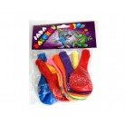 Balónky různobarevné s potiskem 9 ks