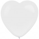 Dekorační latexový balonek srdce bílé 30 cm