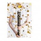 Vystřelovací konfety zlaté hvězdy 60cm