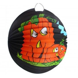 Lampion koule 25cm tmavý s dýní Halloween